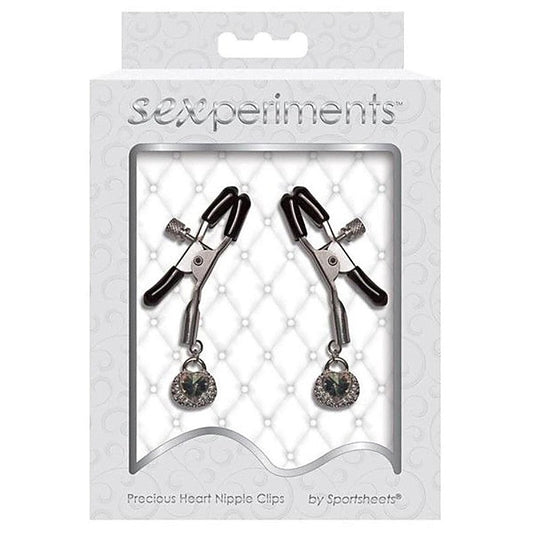 Precious Heart Nipple Clips by Sportsheets - Nipple and Clit Clamps