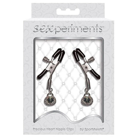 Precious Heart Nipple Clips by Sportsheets - Nipple and Clit Clamps