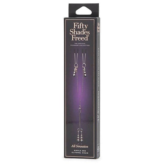 Fifty Shades Freed All Sensation Nipple and Clitoral Chain - Nipple and Clit Clamps