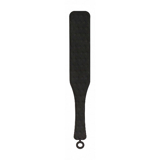 Silicone Textured Paddle Black by Shots Toys - Paddles And Slappers