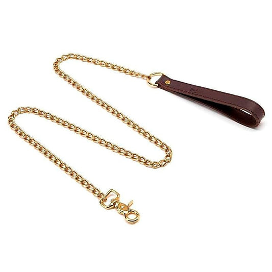 Brown Leather Lead by Coco de Mer - Collars and Leads