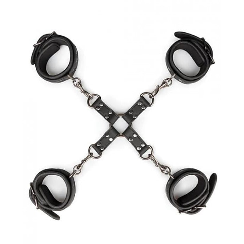 Fetish Ankle and Wrist Cuffs and Hogtie Set by Easytoys - Cuffs and Restraints