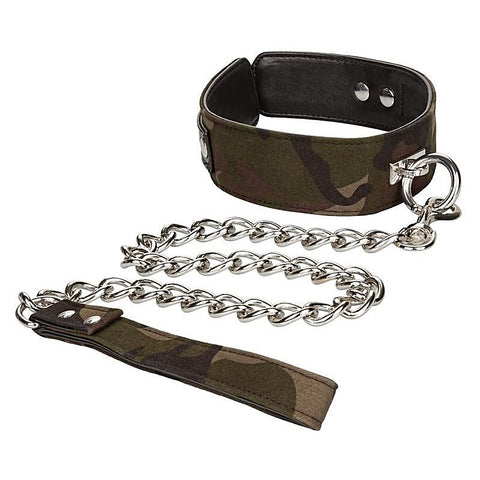 Colt Camo Fetish Play Collar and Leash by California Exotics - Collars and Leads