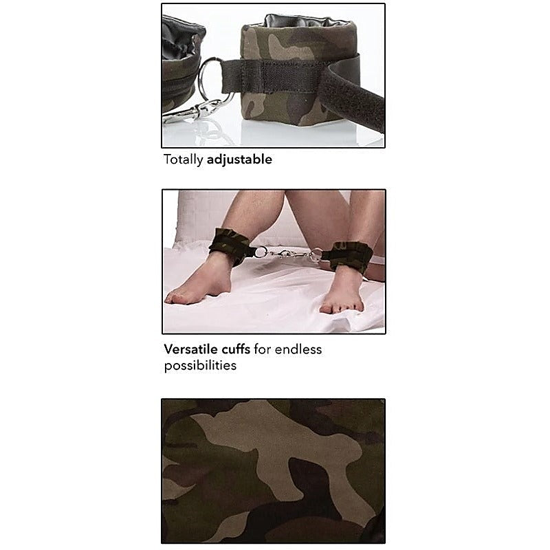 California Exotics Colt Camo Universal Versatile Bondage Cuffs Military Style - Cuffs and Restraints