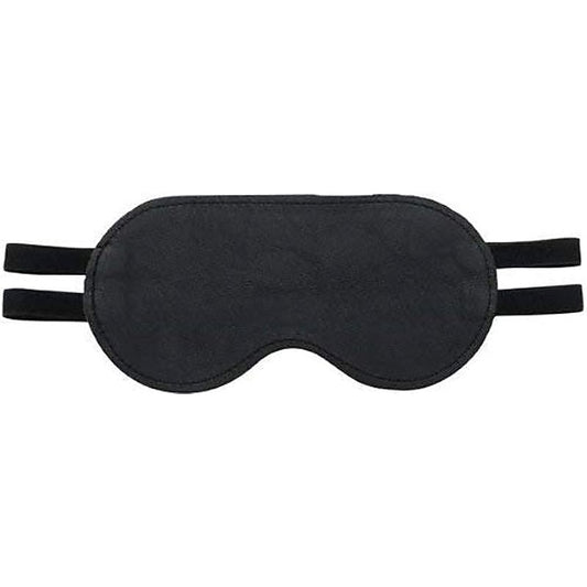 Soft Leather Contour Blindfold with Double Straps - Cuffs And Restraints