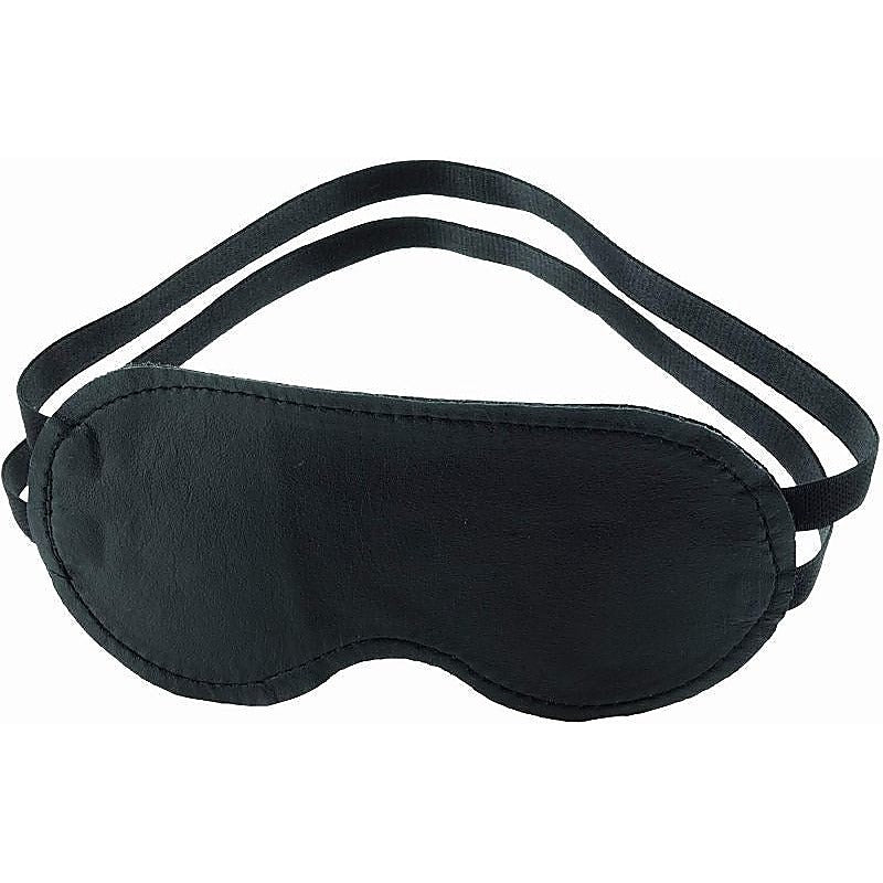Soft Leather Contour Blindfold with Double Straps - Cuffs And Restraints