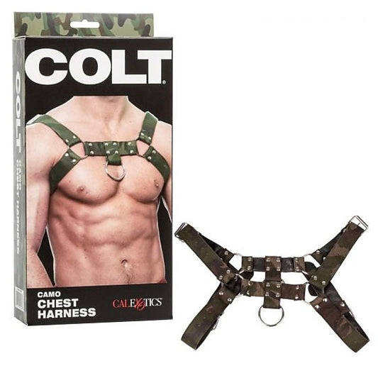 Colt Camo Bondage Play Chest Harness by California Exotics - Cuffs and Restraints