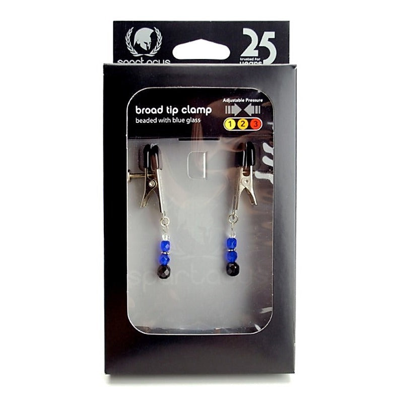 Luxurious Glass Bead Nipple Clamps by Spartacus - Nipple and Clit Clamps
