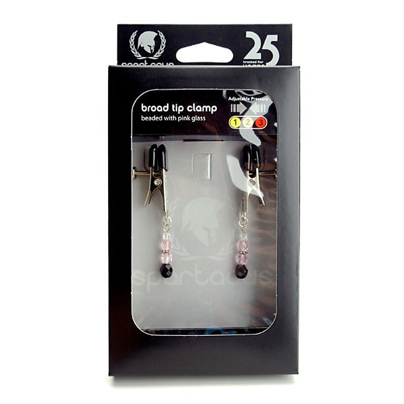 Luxurious Glass Bead Nipple Clamps by Spartacus - Nipple and Clit Clamps