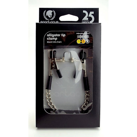 Adjustable Alligator Clamps with Link Chain by Spartacus - Cuffs and Restraints