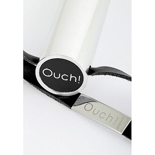 Leather Circle Tipped Crop by Shots Toys - Whips And Crops