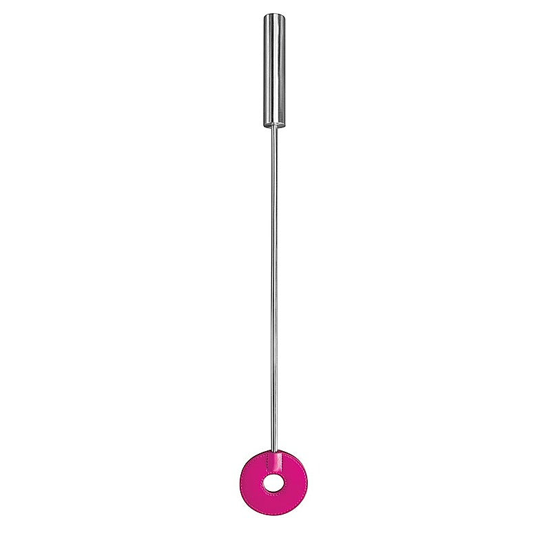 Leather Circle Tipped Crop by Shots Toys - Whips And Crops