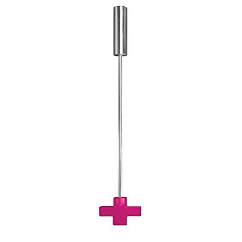Leather Cross Tipped Crop Black by Shots Toys - Whips And Crops
