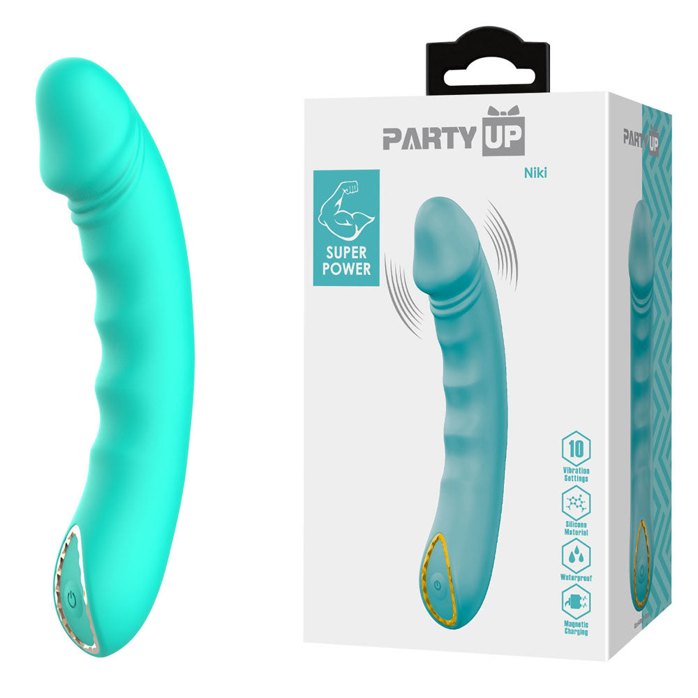 Party Up NIKI USB Rechargeable G Spot Silicone Vibrator - G-Spot Vibrators
