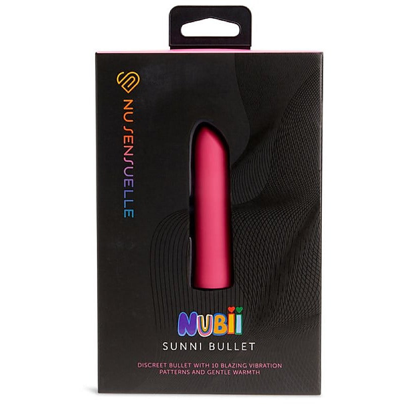 Nu Sensuelle Sunni Nubii Lipstick Bullet Vibrator With Heat Discrete Power - Bullet Vibrators