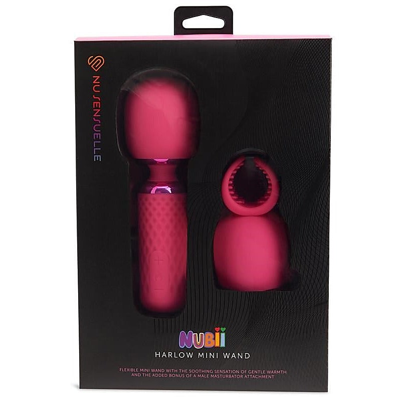 Nu Sensuelle Harlow Nubii Rechargeable Pleasure Wand with Attachments - Body Wands