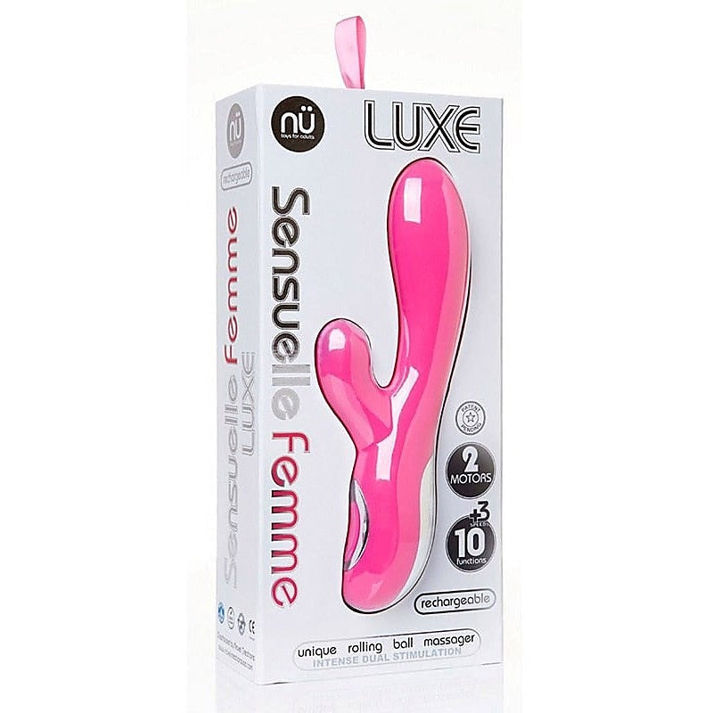 Nu Sensuelle Luxe Powerful Silicone Rabbit Vibrator with Dual Motors - Rabbit Vibrators