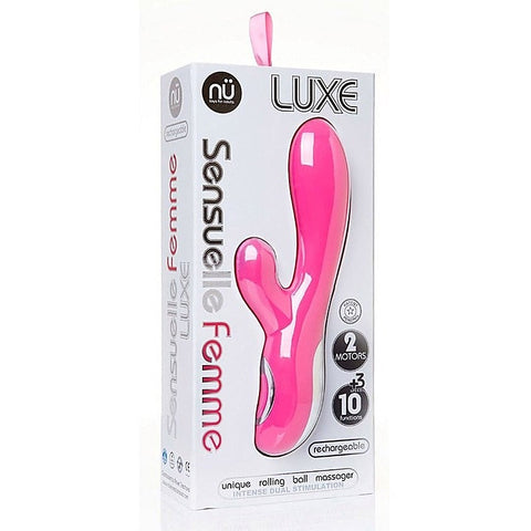 Nu Sensuelle Luxe Powerful Silicone Rabbit Vibrator with Dual Motors - Rabbit Vibrators