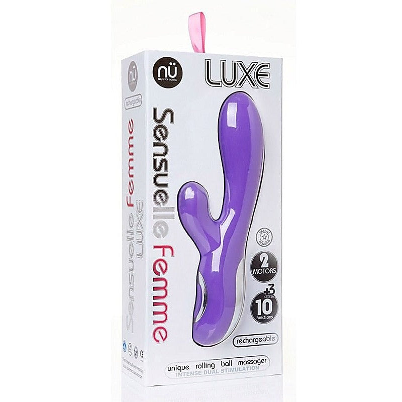 Nu Sensuelle Luxe Powerful Silicone Rabbit Vibrator with Dual Motors - Rabbit Vibrators