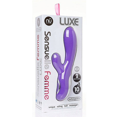 Nu Sensuelle Luxe Powerful Silicone Rabbit Vibrator with Dual Motors - Rabbit Vibrators