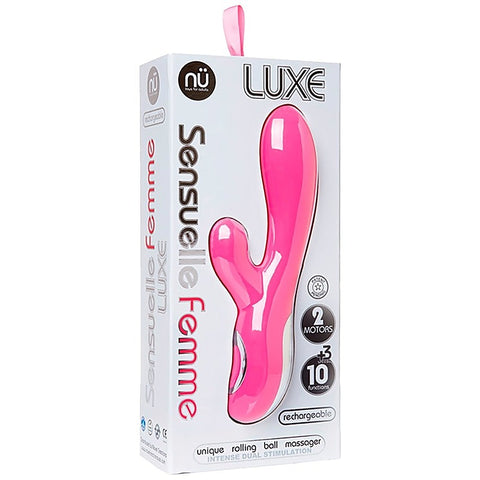 Nu Sensuelle Luxe Powerful Silicone Rabbit Vibrator with Dual Motors - Rabbit Vibrators