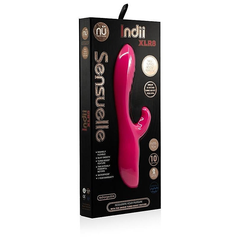 Nu Sensuelle Indii XLR8 Dual Motor Vibrator with Turbo Boost - Rabbit Vibrators