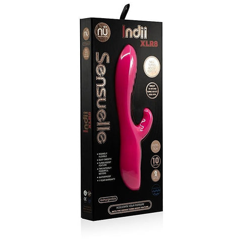 Nu Sensuelle Indii XLR8 Dual Motor Vibrator with Turbo Boost - Rabbit Vibrators