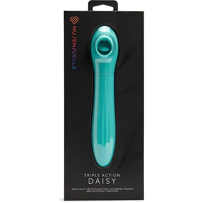 Nu Sensuelle Triple Action Daisy Clitoral Vibrator with Suction and Thrusting - G-Spot Vibrators