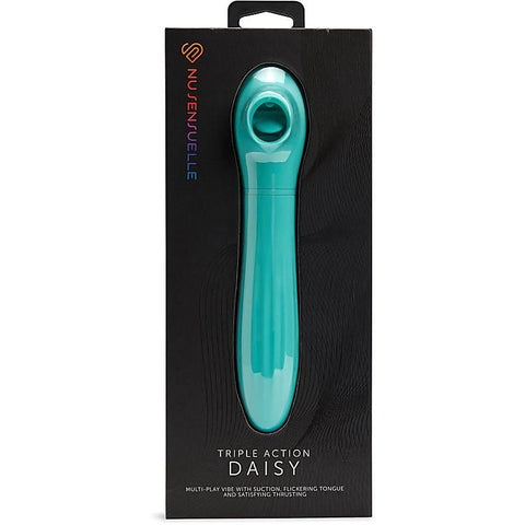 Nu Sensuelle Triple Action Daisy Clitoral Vibrator with Suction and Thrusting - G-Spot Vibrators