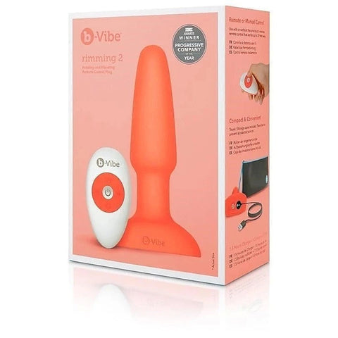 B Vibe Indulge in Rimming Bliss Wireless Plug with Rotating Beads - Butt Plugs