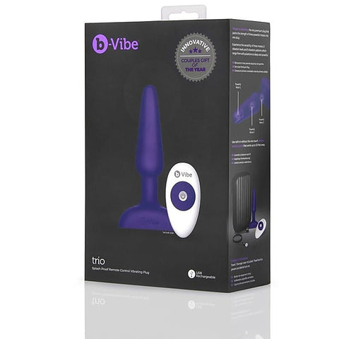 Trio Premium Vibrating Butt Plug by B-Vibe - Butt Plugs