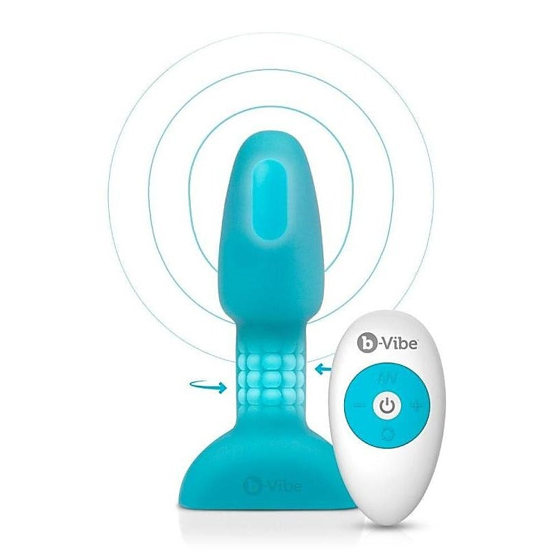 B Vibe Petite Rimming Plug Rotating Beads and Powerful Vibrations - Butt Plugs