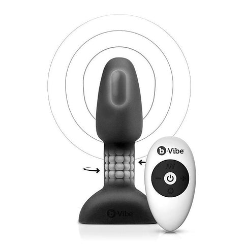 B Vibe Petite Rimming Plug Rotating Beads and Powerful Vibrations - Butt Plugs