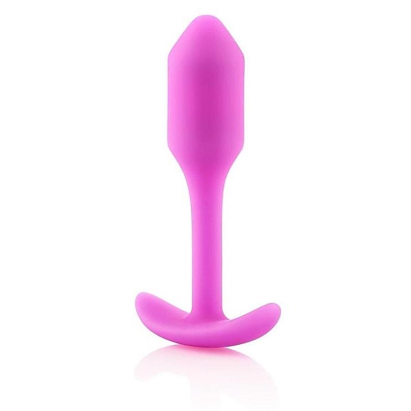 B Vibe Snug Plug Weighted Silicone Butt Plug for Anal Stimulation - Butt Plugs