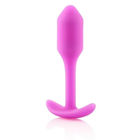 B Vibe Snug Plug Weighted Silicone Butt Plug for Anal Stimulation - Butt Plugs