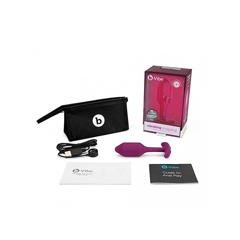 B Vibe Vibrating Snug Plug Weighted Pleasure Anal Stimulation - Butt Plugs