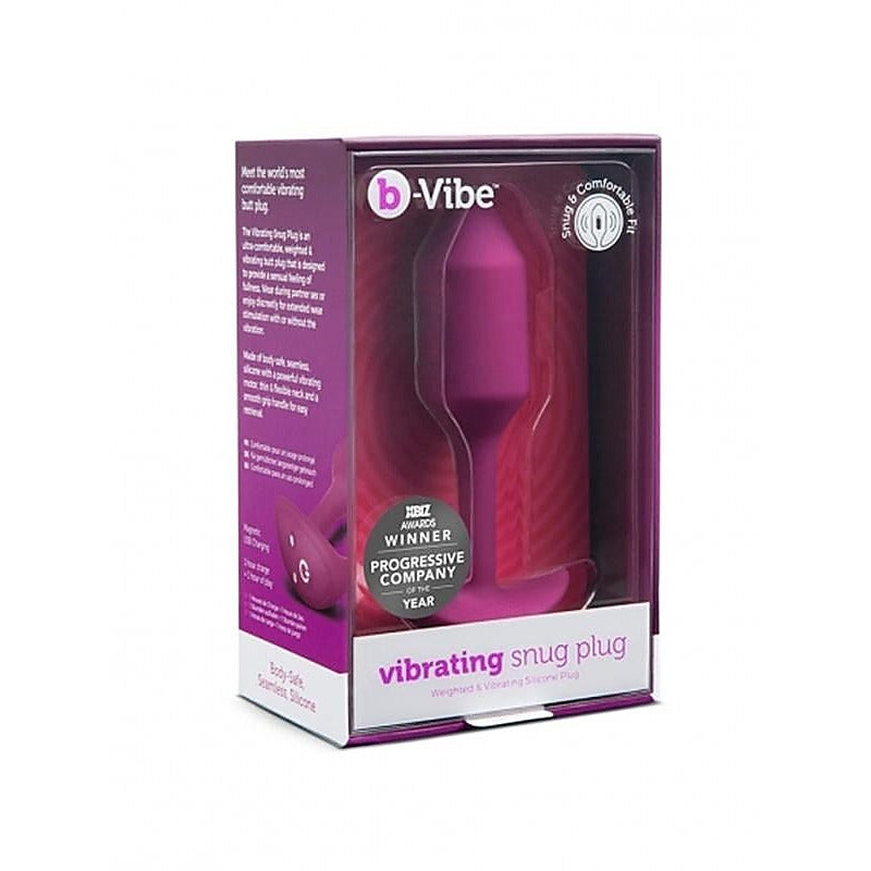 B Vibe Vibrating Snug Plug Weighted Pleasure Anal Stimulation - Butt Plugs