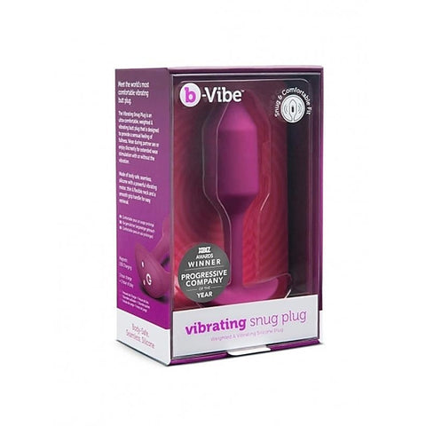 B Vibe Vibrating Snug Plug Weighted Pleasure Anal Stimulation - Butt Plugs