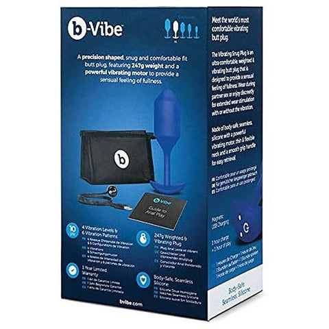 B Vibe Vibrating Snug Plug XL Ultimate Anal Bliss Premium Weighted Butt Plug - Butt Plugs