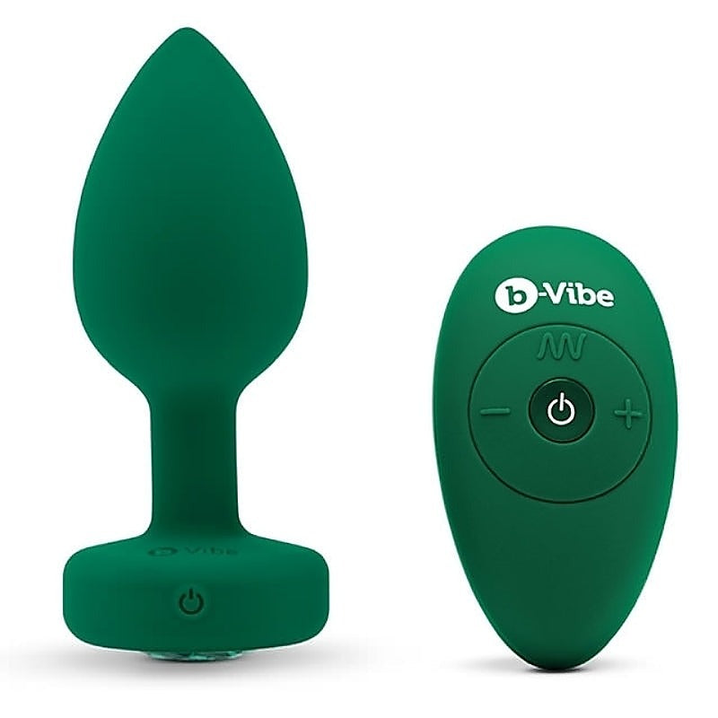 B Vibe Luxurious Vibrating Jewels Remote Control Butt Plug with 6 Patterns - Butt Plugs