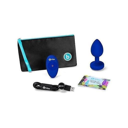 Vibrating Powerful Motor Remote Control Jewel Plug - Butt Plugs