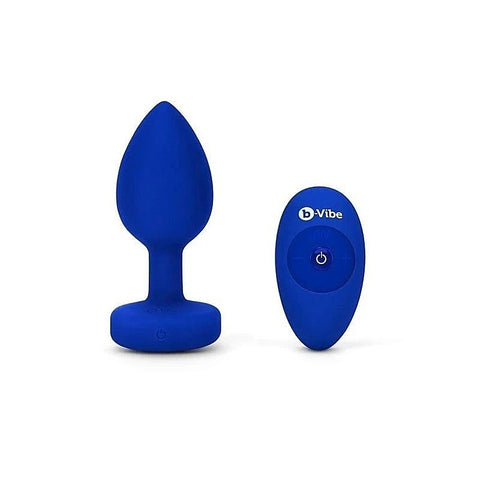 B Vibe Vibrating Jewel Plug Remote Control Anal Vibrator with Jeweled Base - Butt Plugs