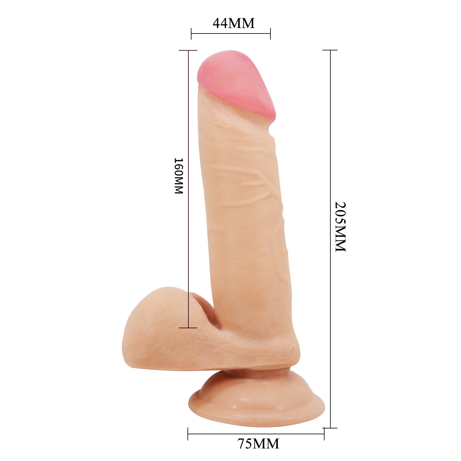 Pretty Love Creel 8.1 Inches Suction Cup Realistic Dong - - Realistic Dildos