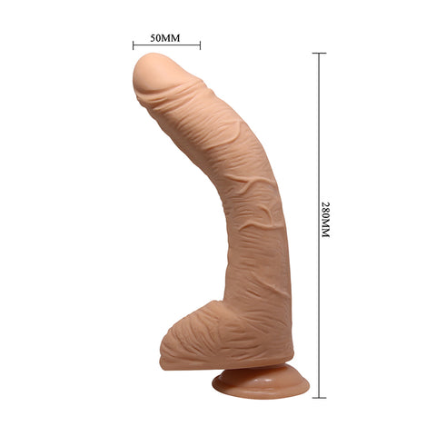 Baile Alex 11 Inches G Spot Realistic Curved Dildo - Realistic Dildos