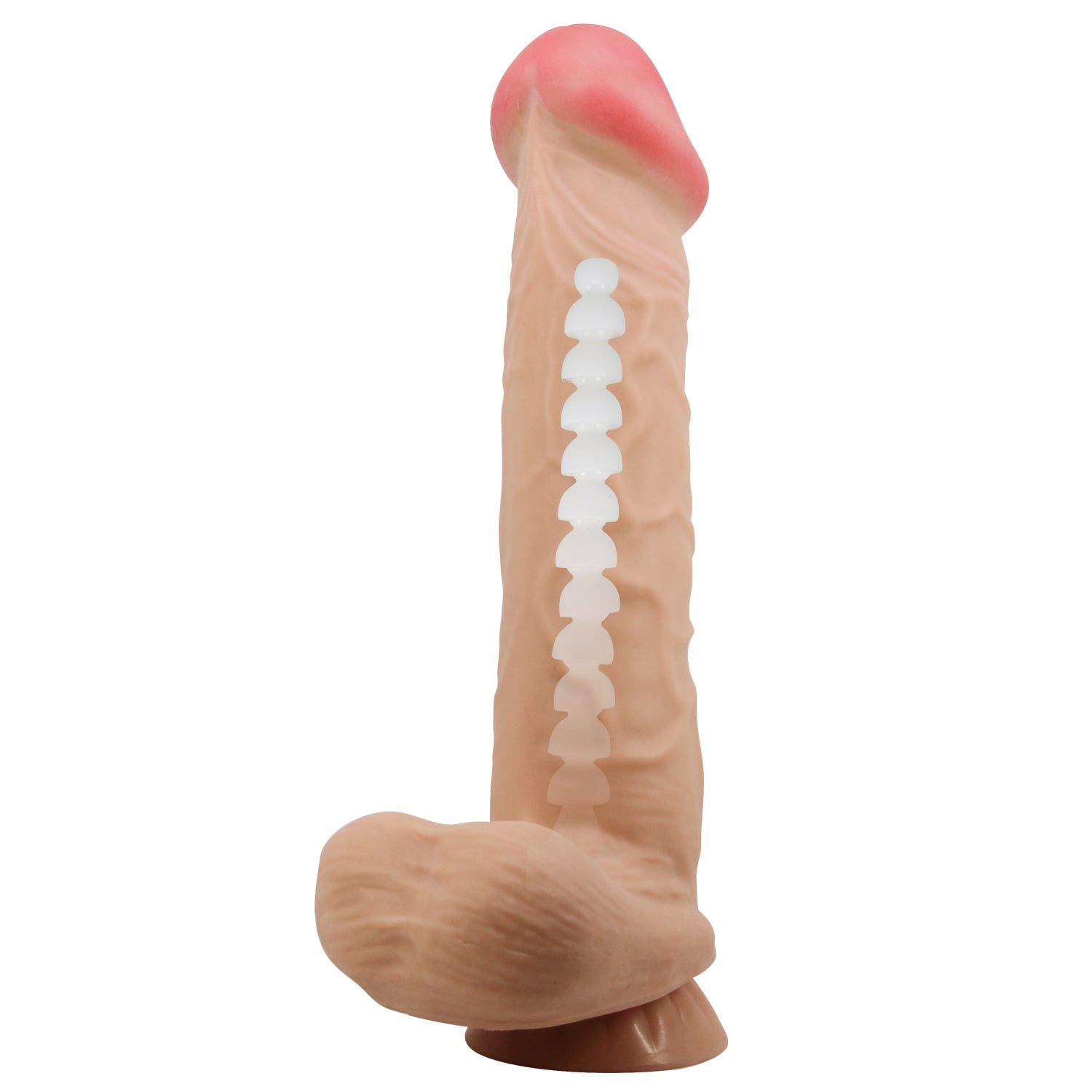 Pretty Love Mendel 10.2 Inches Suction Base Bendable Dong - Flesh - Realistic Dildos