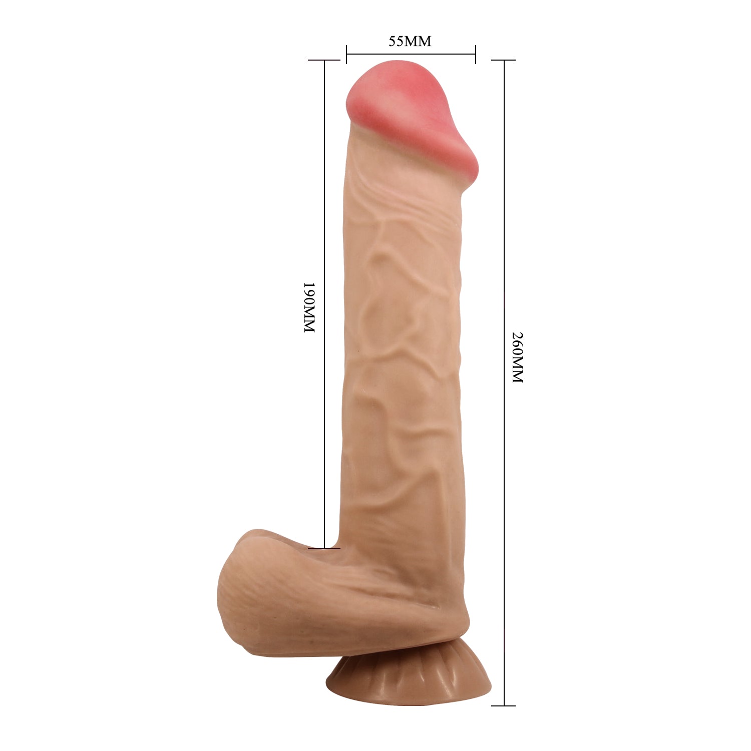 Pretty Love Mendel 10.2 Inches Suction Base Bendable Dong - - Realistic Dildos