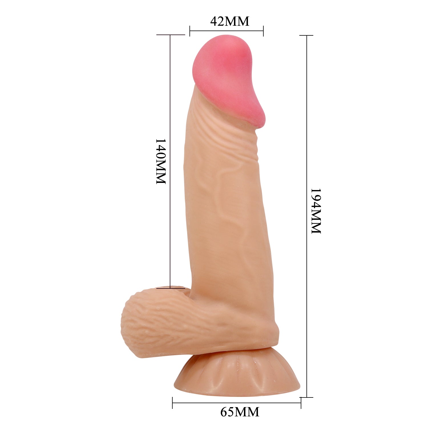 Pretty Love Duvall 7.6 Inches Suction Base Realistic Dong - - Realistic Dildos