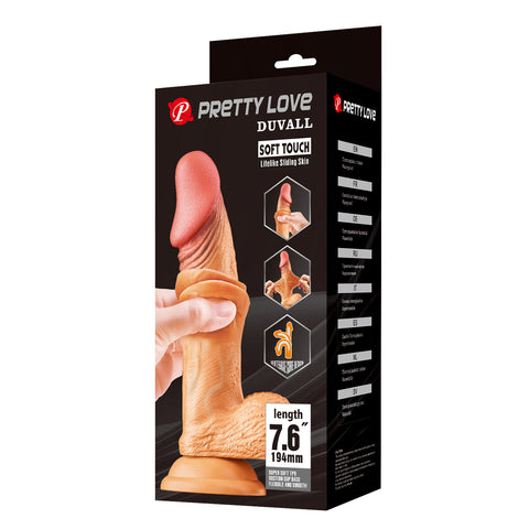 Pretty Love Duvall 7.6 Inches Suction Base Realistic Dong - Realistic Dildos