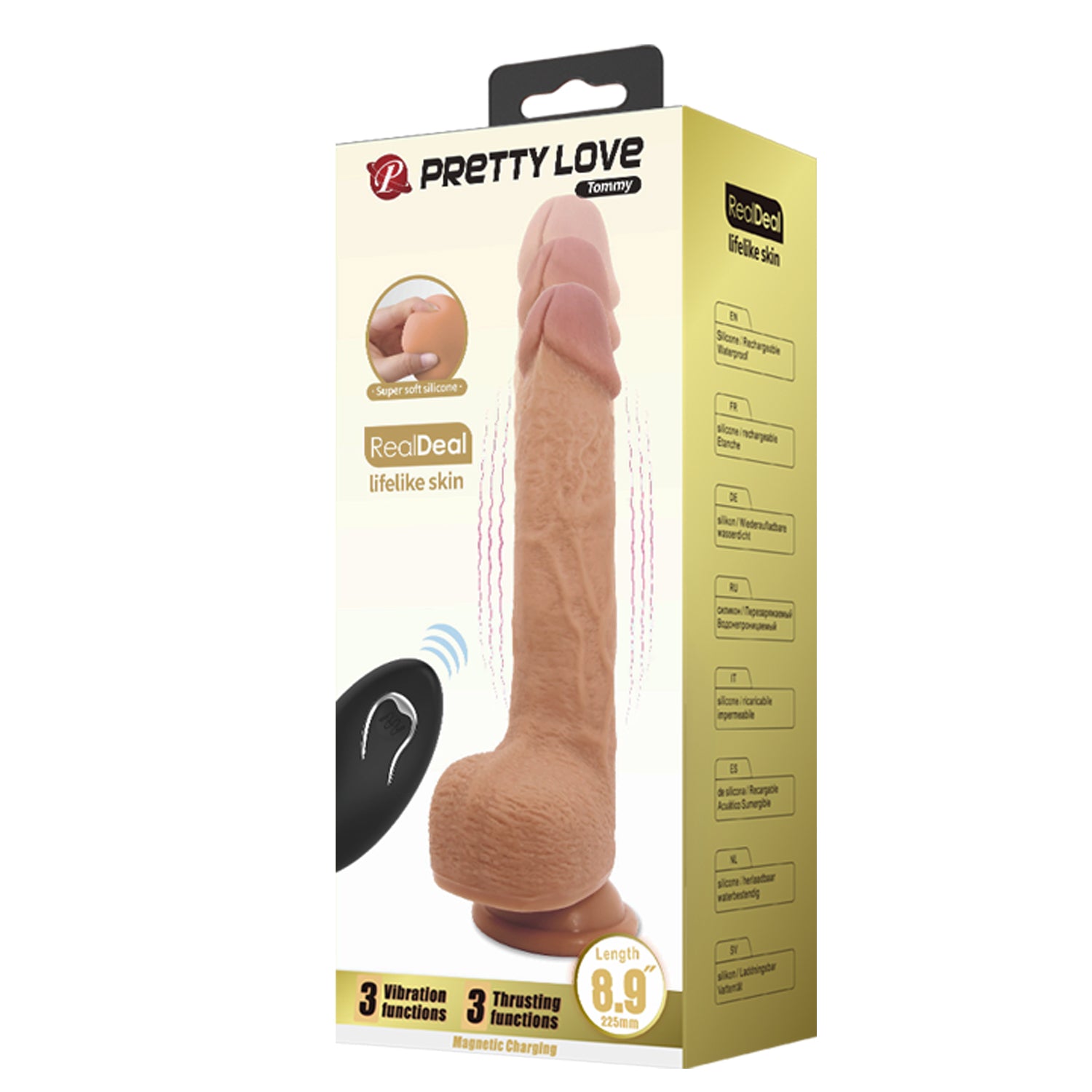 Baile Tommy Realistics Rechargeable Dong with Vibration and Thrusting - - Vibrating Dildos