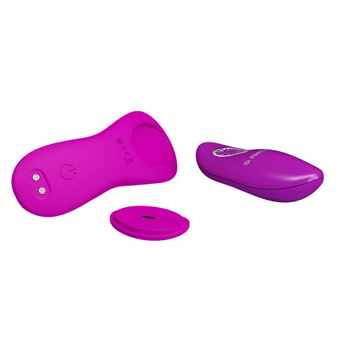 Pretty Love Rechargeable Romario Panty Vibrator Purple - Remote Control Vibrators